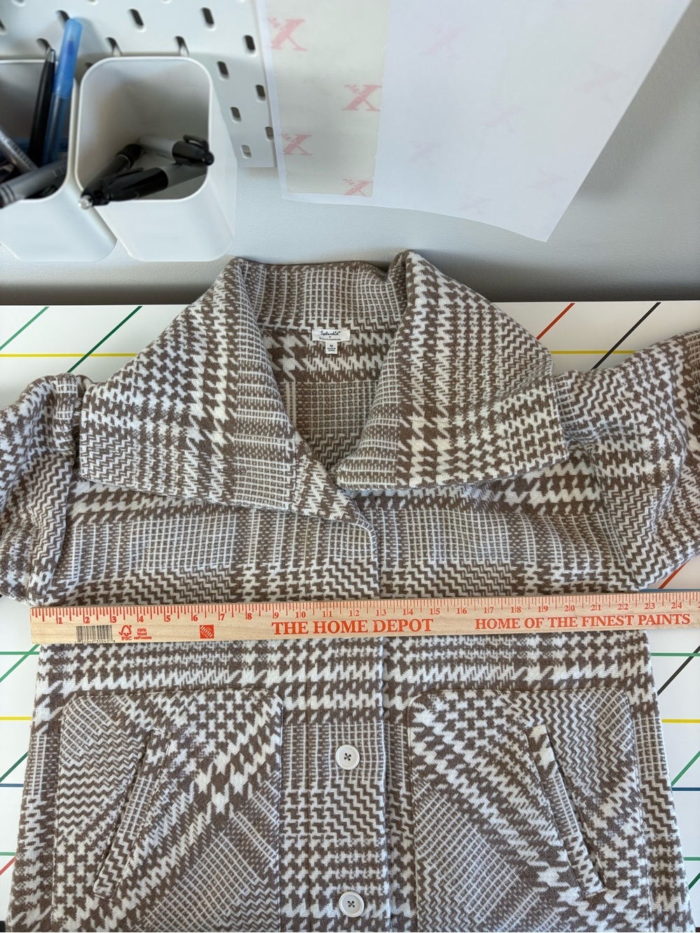 Splendid x @cellajaneblog Wool Plaid Jacket Toast Medium Sold Out Rare Like New - Picture 5 of 9